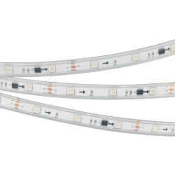 Светодиодная лента герметичная SPI-Р-В30-12mm 12V RGB-РХ3 (7.2W/m, IP66, 5060, 5m) (Arlight, бегущий огонь) 026370(3)