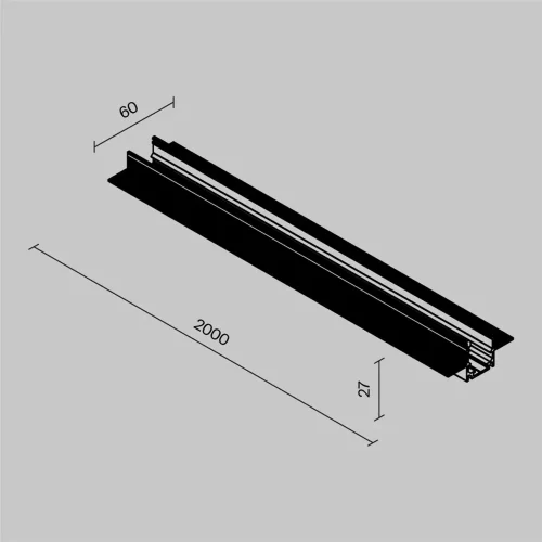Профиль 2м Exility IP встраиваемый черный (Черный) O-TR002ED-P-B2M - фото 7