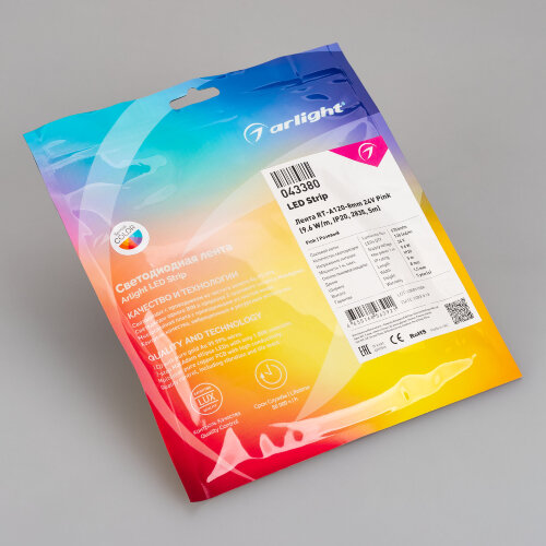 Светодиодная лента RT-A120-8mm 24V Pink (9.6 W/m, IP20, 2835, 5m) (Arlight) - фото 5