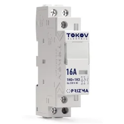 Контактор модульный 18мм 16А 230В АС 1НО 1НЗ PRIZMA TOKOV ELECTRIC TKE-PZ-MC-1-16-230-11