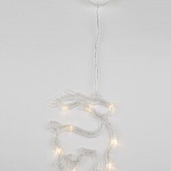 ULD-H1419-010-STA-3AAA WARM WHITE IP20 DEER Фигура светодиодная Олень на батарейках 3AAA не в-к, 14х19см, Подвесная, 10 светодиодов, Теплый белый свет, Провод прозрачный, TM Uniel