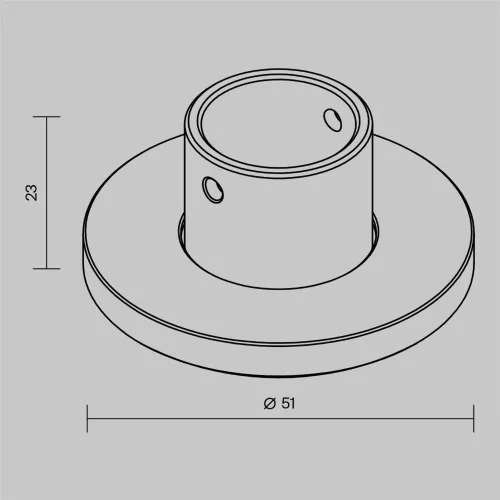 Основание напольное для круглого шинопровода Levity (Черный) TRA184BC-R-11B - фото 2