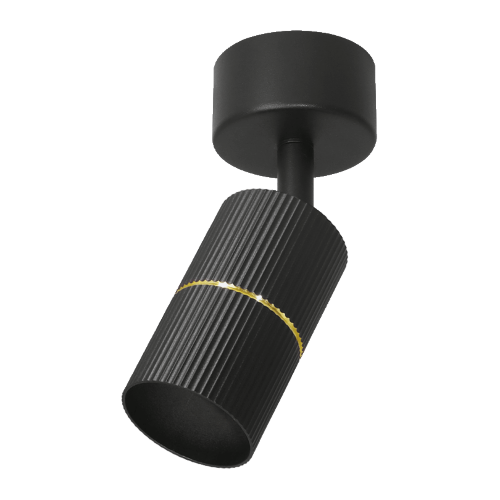 Светильник WOLTA WSL-GU10/18BG-2 под лампу GU10 Черный / золотой NIMB - фото 1.