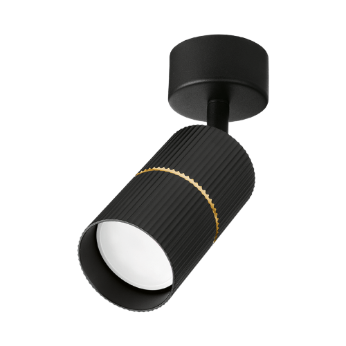 Светильник WOLTA WSL-GU10/18BG-2 под лампу GU10 Черный / золотой NIMB - фото 1.