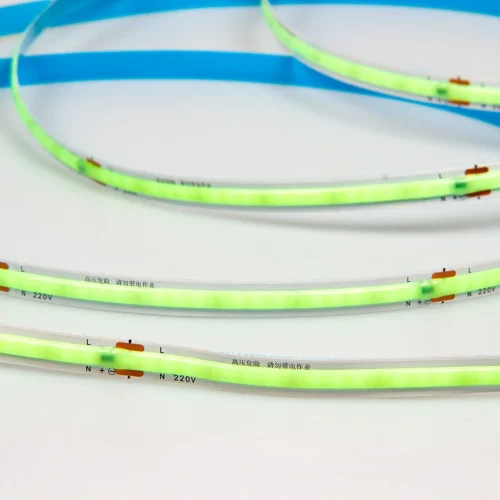 Светодиодная лента 220V, COB 240 chip/m, ice blue, IP20, 10m, A309 - фото II