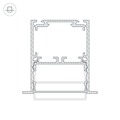 Профиль SL-LINIA52-3L-F-2000 ANOD (Arlight, Алюминий) - фото 8