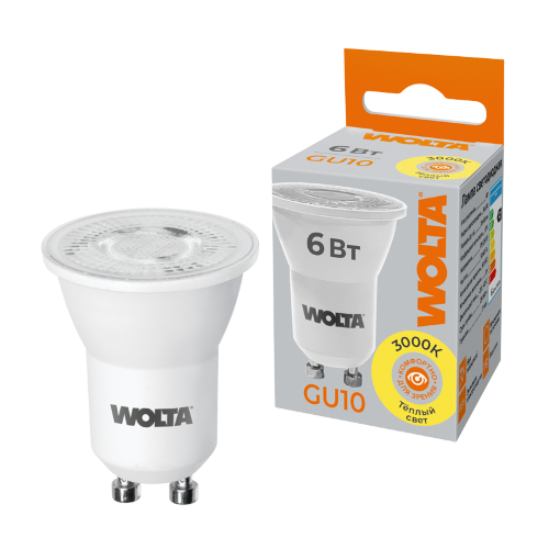 Светодиодная лампа WOLTA WSTD-JCDR-MR11-6W3KGU10-L MR11 6Вт 3000K GU10 - фото 1.
