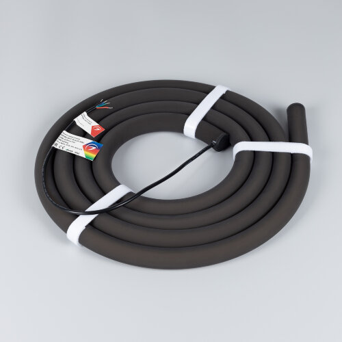 Светодиодная лента герметичная MOONLIGHT-BLACK-SIDE-G280-D25mm 24V RGB 360deg (14.4 W/m, IP65, 3m, wire х1) (Arlight, Вывод боковой, 3 года) 047041 - фото 5