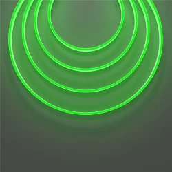 Гибкий неон 10x4 24В 9,6 Вт/м Green IP67 5м (Белый)