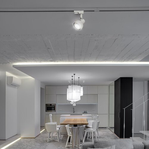 UBL-Q322 GU10 WHITE Светильник-прожектор трековый, Под лампу GU10, Корпус белый - фото 4