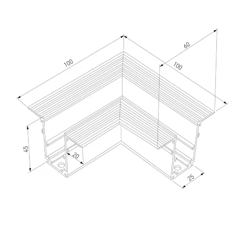 Slim Magnetic Коннектор угловой для встраиваемого шинопровода белый 85092/11 85092/11 - фото 4