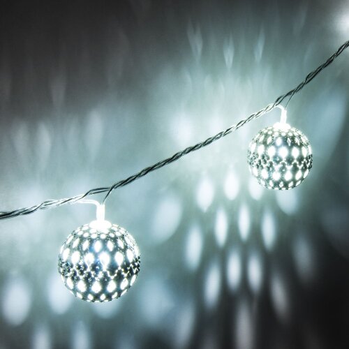 Гирлянда нить хром перламутровый с эффектом мерцания 2,8м IP20 - Фото 6