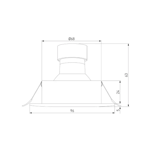Встраиваемый точечный светильник 123 MR16 белый - фото 6
