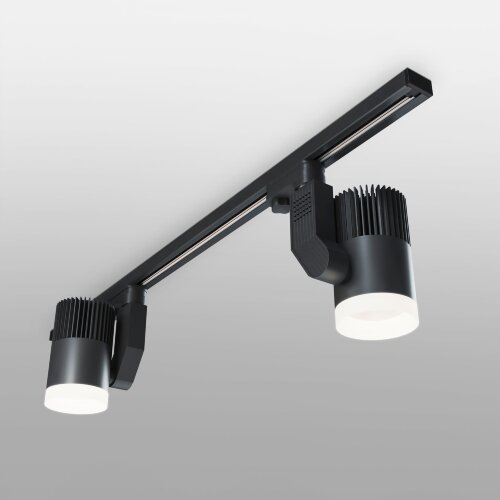 Трековый светодиодный светильник для однофазного шинопровода Accord черный 30W 4200K - Фото 3