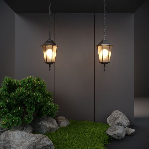 Уличный подвесной светильник GL 1004H черное золото IP44 - Фото 2