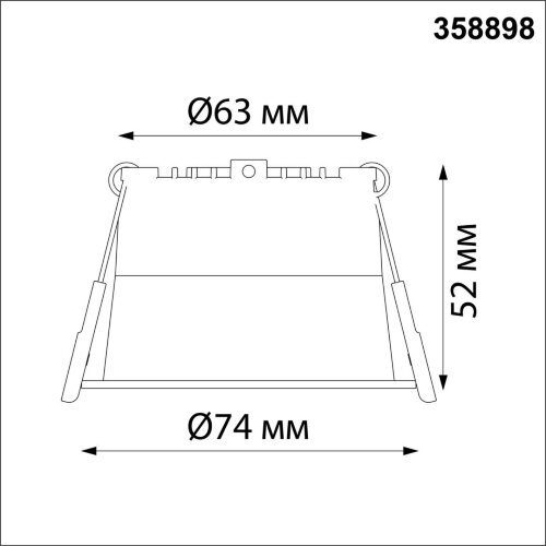 Светильник встраиваемый светодиодный «Novotech» 358898, серия: TRAN. Фото 2.