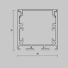 Алюминиевый профиль накладной-подвесной 35x35 (Черный, 3 м), ALM-3535BT-B-3M 633004 (Черный) - фото 5