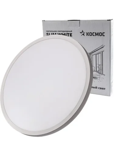 Светильник светодиодный SLIM WHITE 48Вт 4500К IP40 3480лм 230В 500х25мм КОСМОС KSlim48w_W4500K - фото