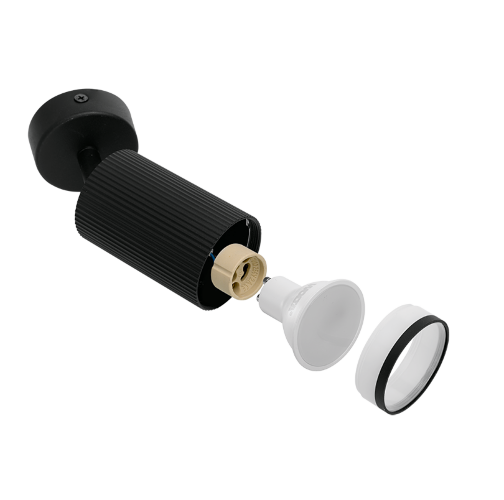 Светильник WOLTA WSL-GU10/04BL под лампу GU10 Черный CORALLO - фото 7.