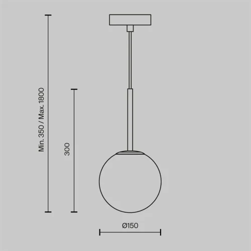 Подвесной светильник Basic form E14х1 40Вт (Золото) - фото 2