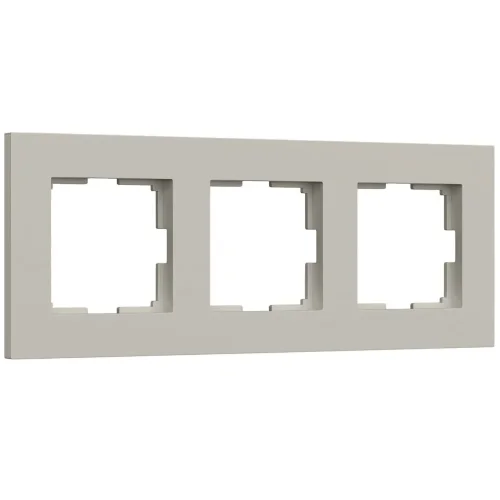 W0032917/ Рамка на 3 поста Slab (дымчатый софт) W0032917 - фото