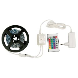 ULS-Q221 5050-60LED-m-IP20-3M-RGB RRP36C24 Комплект светодиодной ленты 3м, IP20, RGB, Адаптер 36Вт, Контроллер с пультом