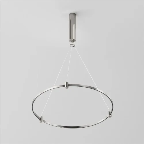 Готовая конструкция круглая D650мм c основанием под блок питания без светильников и блока питания, платина (Платина) - фото