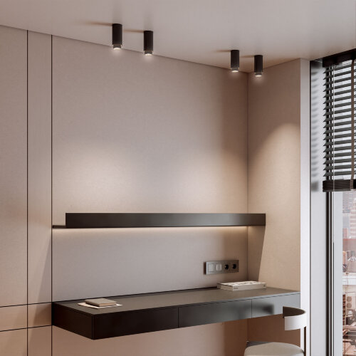 Светильник накладной Nubis GU10 чёрный - Фото 4