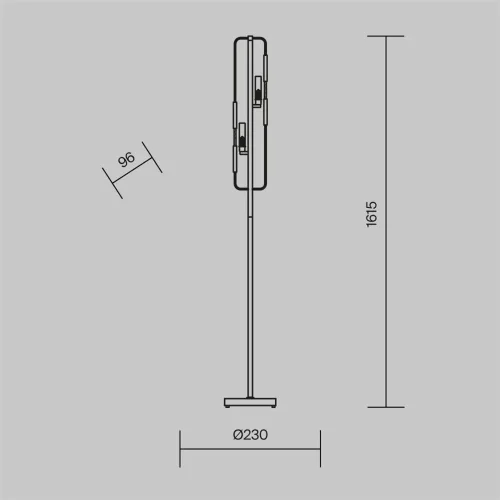 Напольный светильник (торшер) Marmo G9х2 40Вт (Латунь) - фото 3