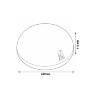 ULW-K20A 8W-4000K IP54 WHITE Светильник светодиодный влагозащищенный, Круг, Белый свет 4000K, 600Лм, Диаметр 220мм, Корпус белый - фото 2