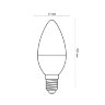 LED-C37-7W-WW-E14-FR-NR Лампа светодиодная, Форма свеча, матовая, Серия Norma, Теплый белый свет 3000K, Картон - фото 2