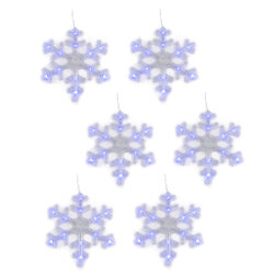 ULD-E1503-072-DTA BLUE IP20 SNOWFLAKES-3 Занавес фигурный светодиодный, 1.5х0.3м, 72 светодиода, Синий свет, Провод прозрачный, TM Uniel