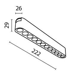 Трековый светильник Точки / Points Radity 4000K 12Вт 36° (Черный) TR082-1-12W4K-M-B