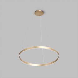 Светильник подвесной RAYDIA, 40 Вт, 3000–4000К, ?600?1500 мм, металл+акрил, матовое золото, свет вве, Denkirs DK6272-SG
