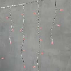 Гирлянда Бахрома 3,1 x 0,5 м Красная 220В, 150 LED, Провод Прозрачный ПВХ, IP54