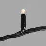 Гирлянда Нить 10м Тепло-Белая с Мерцанием Каждого Диода 220В, 100 LED, Провод Черный Каучук, IP65. Фото 2.