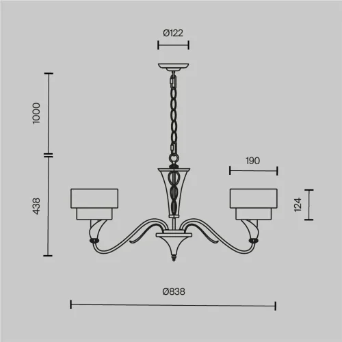 Подвесной светильник Lillian E14х5 (Бронза) - фото 14