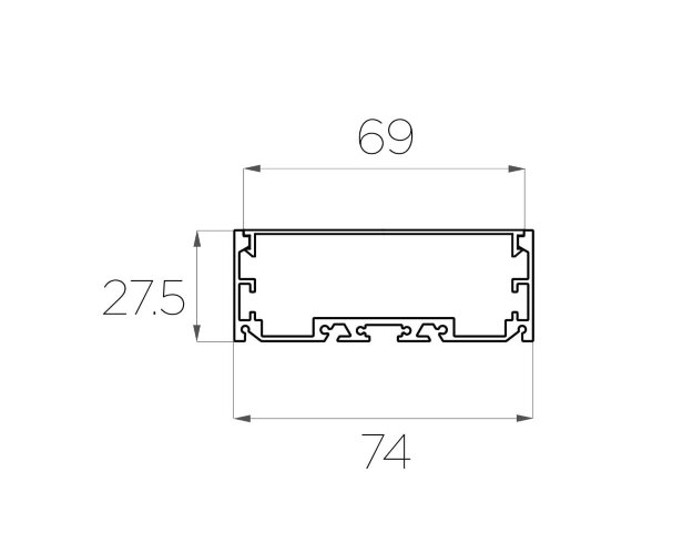 Профиль накладной алюминиевый LC-LP-2774-2 Anod - фото 3