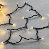 Гирлянда Нить 10м Тепло-Белая 24В, 100 LED, Провод Черный ПВХ, IP54. Фото 3.