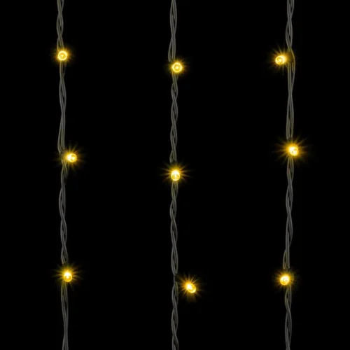 Гирлянда Занавес 2 x 3 м Тепло-Белый 220В, 600 LED, Провод Черный Каучук, IP65. Фото 2.