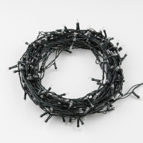 UDL-S1000-200-DGA WARM WHITE IP20 MINI Гирлянда с контроллером, 10м, 200 миниламп накаливания, Теплый белый свет, Провод зеленый, TM Uniel - фото 2