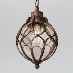 Подвесной светильник Виа / Via E27х1 60Вт IP 44 (Золото Антик) O024PL-01G