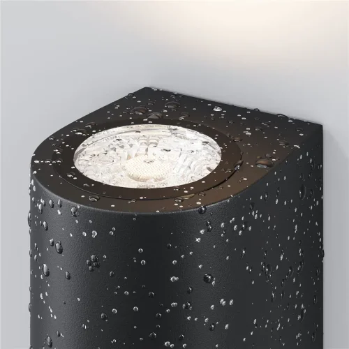 Настенный светильник (бра) Slat GU10х1 10Вт IP 54 (Черный) - фото 3