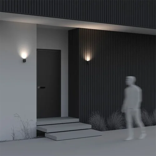 Настенный светильник (бра) Slat GU10х1 10Вт IP 54 (Черный) - фото 4