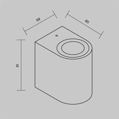 Настенный светильник (бра) Slat GU10х1 10Вт IP 54 (Черный) - фото 7