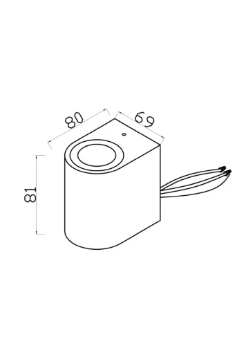 Настенный светильник (бра) Slat GU10х1 10Вт IP 54 (Черный) - фото 9