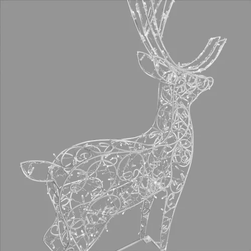 Светодиодная Фигура &#171;Световой Олень&#187; 1,6м Белый 24В, IP65. Фото 6.