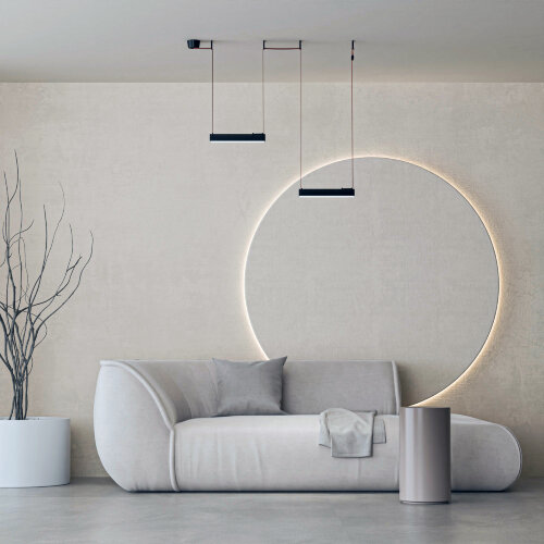 DK5574-BK Cветильник для трека-ремня Belty, серия Linear, со светодиодом, L323*W40*H45мм, 48V DC, 12W, RA90, 120°, 4000K, IP20, черный, алюминий. Фото 7