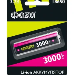 Аккумулятор 18650 3.7В Li-Ion 3000мА.ч без платы защиты ФАZА 5004757