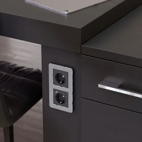 Рамка из металла на 2 поста Platinum алюминий W0022606 - фото 3